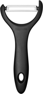 Fiskars Gemüseschäler, Y-förmig, Rostfreier Stahl, Essential, Schwarz, 1065599