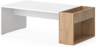 Vicco Couchtisch Weiß/Goldkraft Eiche 95x49.4 cm, Chris