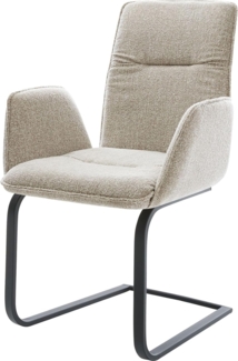 Freischwinger Vinja-Flex Webstoff Soft Beige Freischwinger flach Schwarz