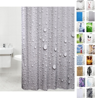 Sanilo Duschvorhang Dewdrop 180 x 200 cm, 100% wasserdicht, Anti-Schimmel-Effekt, hochwertige Qualität
