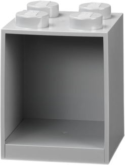 LEGO Wandregal, 4 Noppen, grau