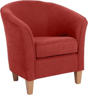 Sessel Karine Bezug Veloursstoff Buche natur / terracotta 21991