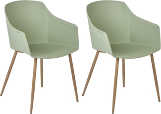 Esszimmerstuhl 2er Set FONDA II Hellgrün