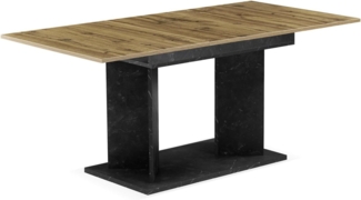 B&D home Säulen-Esstisch VIVIAN, ausziehbar, 120-160cm, 4-6 Personen
