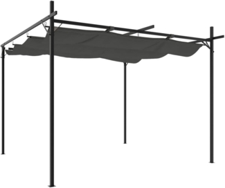 vidaXL Pergola mit Schiebedach Anthrazit 295 x 292 x 230 cm