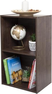 Iris Ohyama, Schrank, 2 Büroregale, Bücherregal, stabil, große Kapazität, multifunktional, solide, Schlafzimmer, Wohnzimmer – Office Basic Rack - CX-2FN – Braun