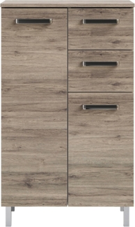 Highboard Oasis / Offenbach, Holzwerkstoff, Metall, Holzfarben, 60 x 101 x 33 cm