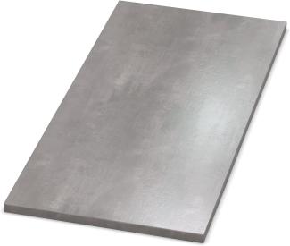 AUPROTEC Tischplatte 19mm Beton Perlgrau 1500 x 600 mm Holzplatte Dekor Spanplatte mit Umleimer ABS Kante Auswahl: 150 x 60 cm