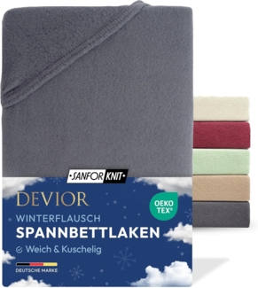 Devior Spannbettlaken Spannbetttuch Bettlaken Winter Flausch Warm Leintuch 80% Baumwolle, Fleece, Gummizug: Rundumgummizug, Matratzen Bezug bis 22cm Matratzenhöhe Kuschelig Flauschig