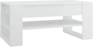 vidaXL Couchtisch Hochglanz-Weiß 102x55x45 cm Holzwerkstoff 810905