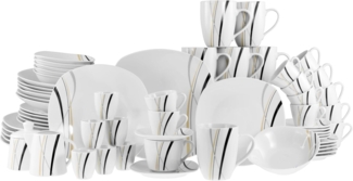 CreaTable Kombiservice Square City Line Kombiservice 62-tlg (62-tlg), Porzellan