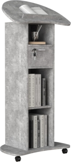 VCM Stehpult Redola 918362 Beton-Grau H. 110 bis 120 cm x B. 56 cm x T. 37 cm