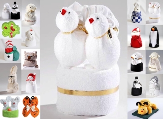 JACK Handtuch Set Frottier Geschenk Set viele Modelle Handarbeit Origami Gästetuch, (1-St), Handtuch, Waschhandschuh, gefaltete Tiere, tolle Geschenkidee