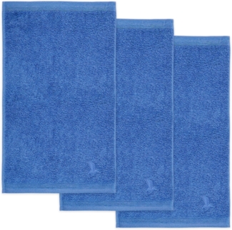 Möve Gästehandtücher Superwuschel, Walkfrottee (Set, 3-St), Gästehandtücher Set mit Bordüre, 100% Premium Cotton Baumwolle, weich