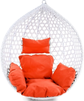 Kissen für Hängesessel Korb inkl. Rückenteil 2-teiliges Set Style Orange