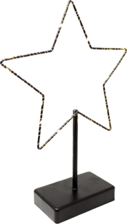 ToCi LED Stern Deko-Aufsteller Stern LED-Beleuchtung Metall-Leuchter 30 LED 22x34 cm