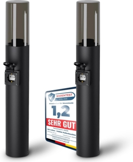 SSC-LUXon LED Gartenstrahler VARDA Außen Wegeleuchte mit Steckdose E27 Höhe 50 cm IP44 schwarz