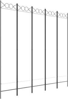 vidaXL 5-tlg. Paravent Weiß 200x200 cm Stoff 350154