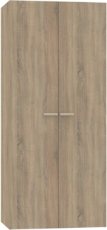 Muebles Pitarch | Schlafzimmerschrank 2 Türen, Cambrian Eiche, 180 x 79 x 52 cm (Höhe x Breite x Tiefe), Modernes Beistellmöbel, Kollektion Tibet