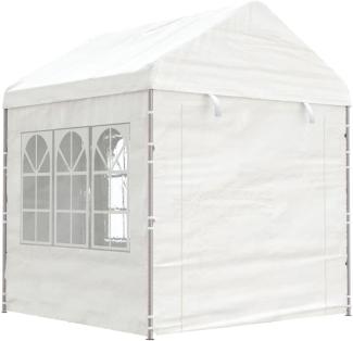 vidaXL Pavillon mit Dach Weiß 2,28x2,23x2,69 m Polyethylen 362629