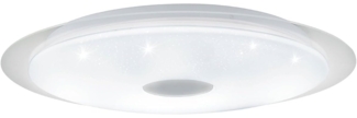 Eglo 98219 LED Deckenleuchte MORATICA-A weiß, transparent weiß, silber Ø57cm H:7,5cm