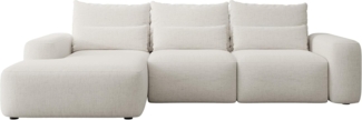 Selsey Sofa Ecksofa Eckcouch Schlafsofa Couch Mit Stauraum Schlaffunktion Pflegeleicht Mit Kissen Lendenkissen L Form Freistehend Links Hydrophobe Chenille Creme Carnos