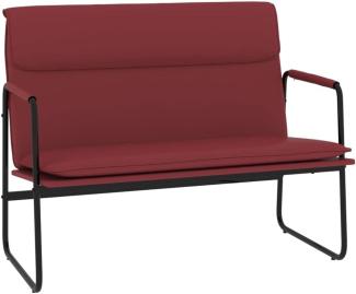 vidaXL Sitzbank Weinrot 100x64x80 cm Kunstleder 351370