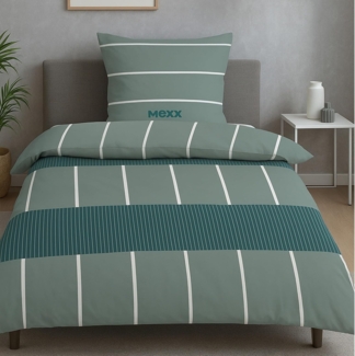 Mexx Bettwäsche Set 2-teilig 135x200 80x80 cm aus 100% Baumwolle im zeitlosen Design, Renforcé, 2 teilig, mit YKK-Reißverschluss