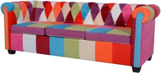 vidaXL Chesterfield Sofa 3-Sitzer Stoff
