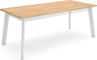 Skraut Home | Esszimmertisch | Küchentisch, Esstisch | 200 | Für 10 Gäste | Hölzerne Beine | Moderner Stil | Eiche