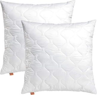 sleepling Kopfkissen Basic 100, Füllung: Kunstfaserfüllung, Bezug: 100% Mikrofaser, Seitenschläfer, Rückenschläfer, Bauchschläfer, Spar-Set, 4-tlg, 80x80 cm, höhenverstellbar, waschbar, Allergikergeeignet