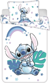 Sarcia. eu Kinderbettwäsche DISNEY Stitch Bettwäsche 100x135cm, 100% Baumwolle, Reißverschluss