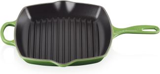 Le Creuset 'Signature' Grillpfanne, quadratisch, Gusseisen grün, Ø 26 cm