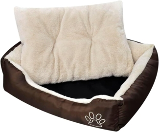 vidaXL Warmes Hundebett mit Polsterkissen XL