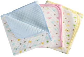 Baby Infant Wasserdicht Matte Wickelauflage - Ökologische Baumwolle Atmungsaktiv Wiederverwendbar Matratze Pad Packung mit 3 (S (35 x 45 cm))