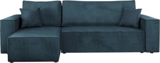 'Kobaro' Ecksofa, Cord (Farbe: Poso 05, 82 x 244 x 145 cm