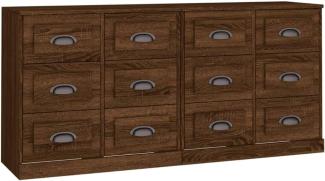 vidaXL Sideboards 2 Stk. Braun Eichen-Optik Holzwerkstoff 3185286