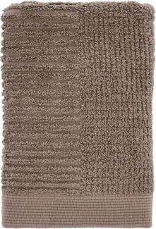 Zone Denmark Handtuch Classic, Badetuch, Gästehandtuch, Baumwolle, Taupe, 70 x 50 cm, 26444