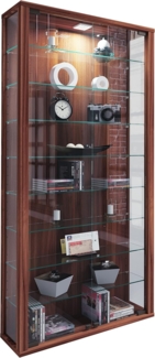 VCM Wandvitrine Vitrosa 904120 Kern-Nussbaum H. 114 x B. 59 x T. 18 cm