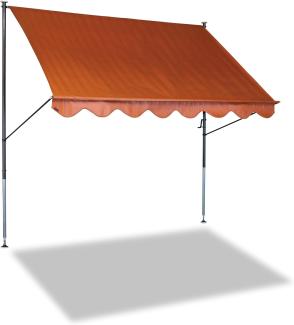 Klemmmarkise Standard 400 cm uni terra