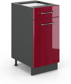 Vicco Schubunterschrank 40cm Fame-LINE (Bordeaux Hochglanz)