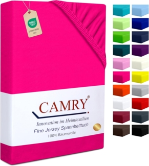 Camry Spannbettlaken CLASSIC, Jersey Baumwolle, Gummizug: rundum, viele Farben, alle Matratzenhöhen, Bettlaken, Spannbetttuch