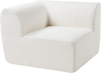Sofa-Modul Hurvas Eckelement Bouclé Cremeweiß [en. casa]