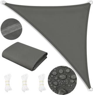 WOLTU Sonnensegel Wasserdicht 2,5x2,5x3,5 m Dreieckig 95% UV Schutz Segeltuch 200 g/m² Polyester Sonnenschutz Schattenspender für Balkon Terrasse Garten, mit Befestigungsseilen, Dunkelgrau