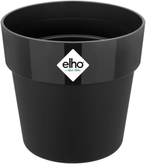 elho B.for Original Rund 18 - Blumentopf für Innen - Ø 18.0 x H 16.5 cm - Schwarz/Living Schwarz