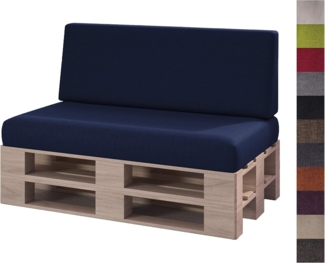 sunnypillow Palettenkissen Milano - 2er Set Palettenauflage mit abnehmbarem Bezug Kaltschaum, 2er Set Sitz- und Rückenkissen
