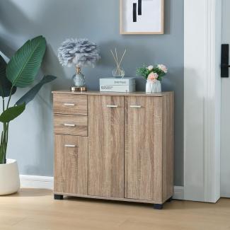 Sideboard Crimla 76x80x28cm Sonoma Eiche [en. casa]