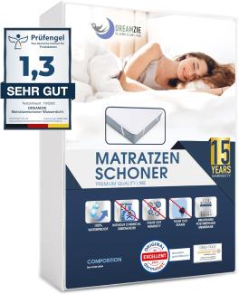 Matratzenschoner 200x220 cm Wasserdicht Oeko-TEX Zertifiziert von Dreamzie - Atmungsaktive Matratzenauflage