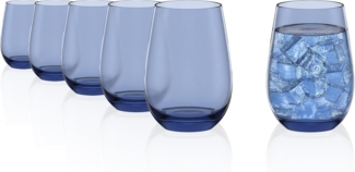 Stölzle Lausitz ELEMENTS Becher 465 ml blaugrau 6er Set - A