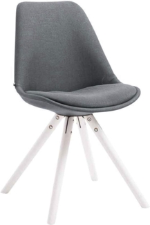 Besucherstuhl Toulouse Stoff Rund weiß [305229]